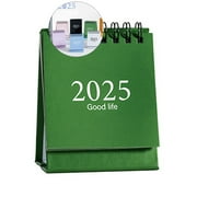WNFJR 2025 Desktop Calendar Stand Up Calendar Schedule Desk Calendar Table Top Calendar Standing Flip Desk Calendar Small Desk Calendar for Home Office Table Desk Decoration